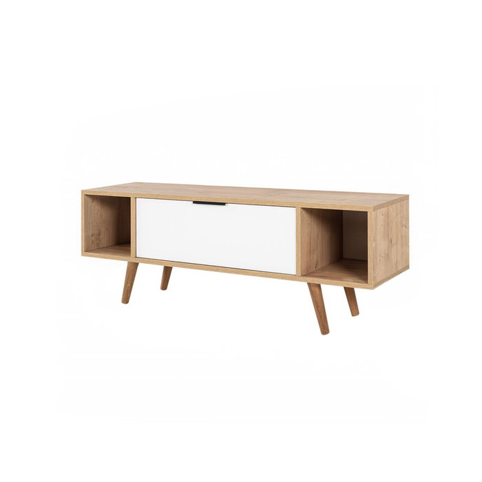 Hanah Home Mesir 3328 Soporte para TV Roble Zafiro y Blanco